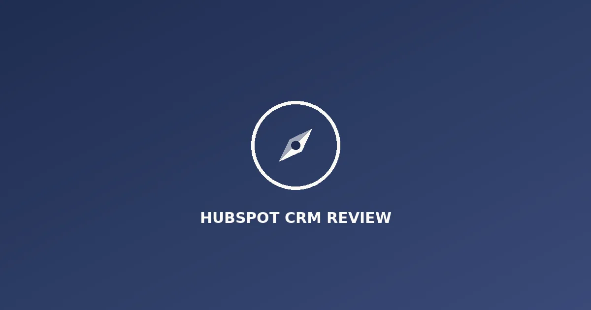 HuntOrbit HubSpot CRM review cover graphic with compass mark