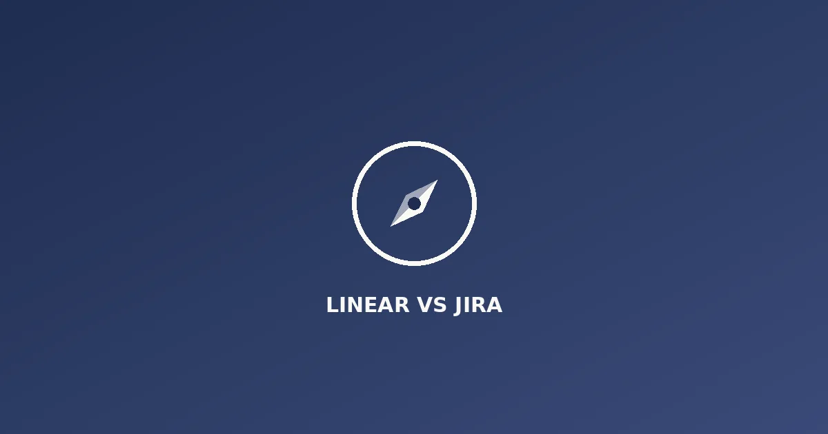 HuntOrbit Linear vs Jira comparison cover graphic with compass mark