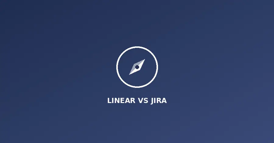 HuntOrbit Linear vs Jira comparison cover graphic with compass mark