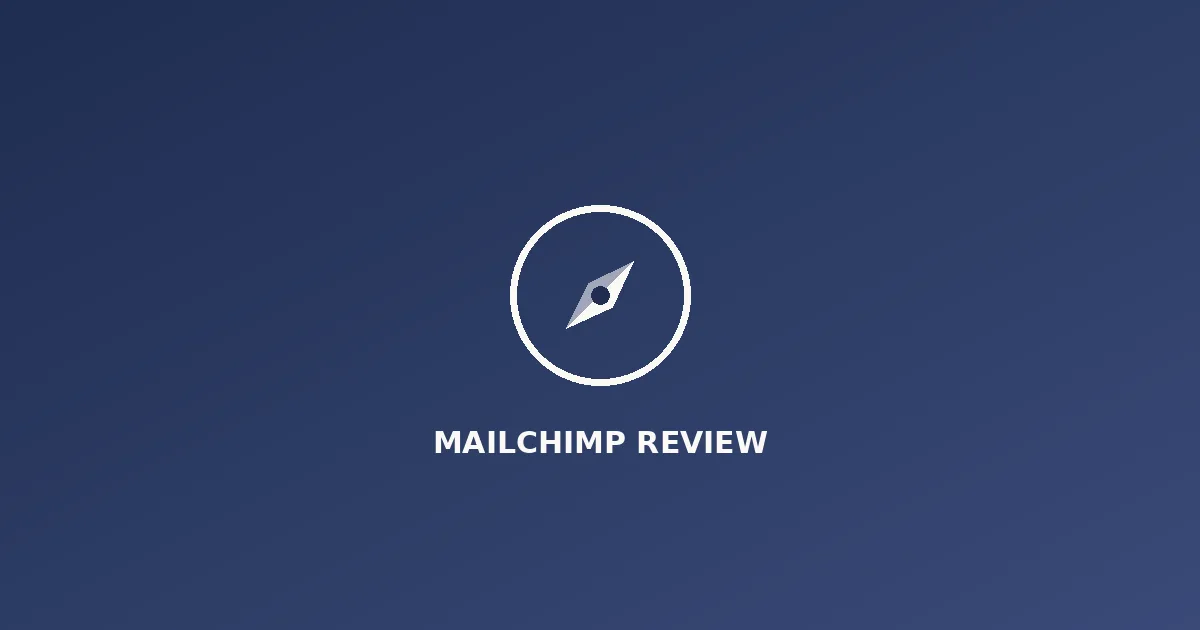 HuntOrbit Mailchimp review cover graphic with compass mark